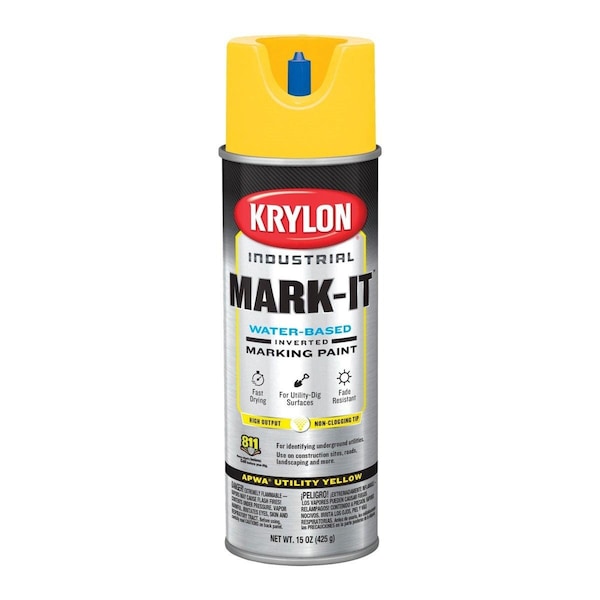 Mark-It Industrial WB APWA Utility Yellow Inverted Marking Paint